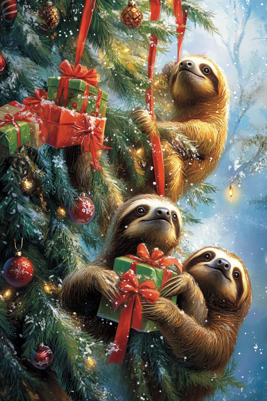 Christmas Sloths - 2