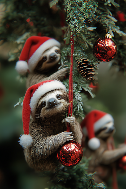 Christmas Sloths - 1