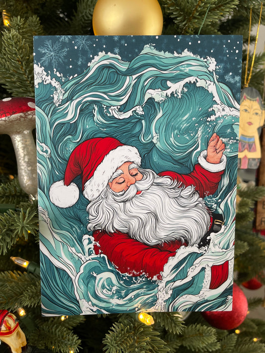 Santa in the Waves