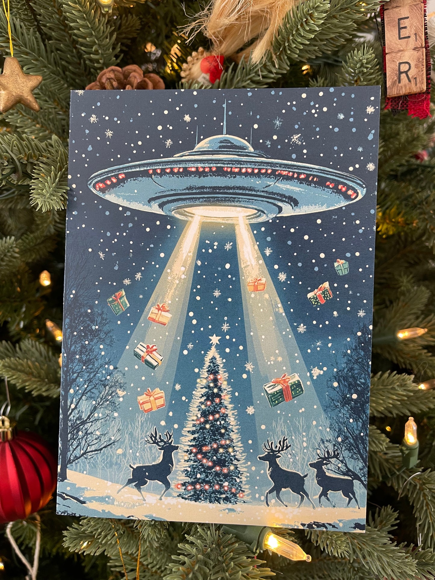 UFO abducting our gifts! - 2