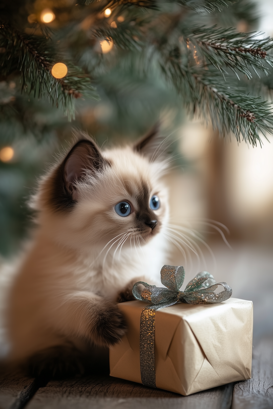 Christmas Kitten -Siamese