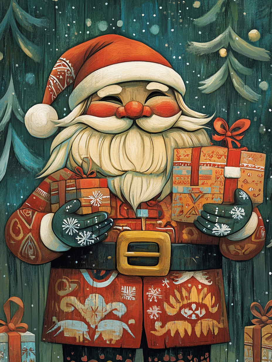 Santa bringing gifts - 3