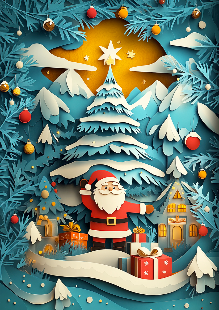 Christmas Tree in the Forest 3D - 2