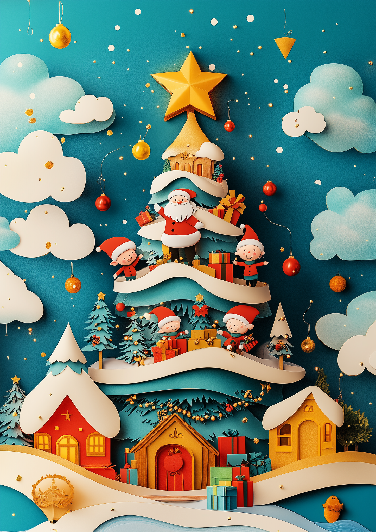 Christmas Tree in the Forest 3D - 1