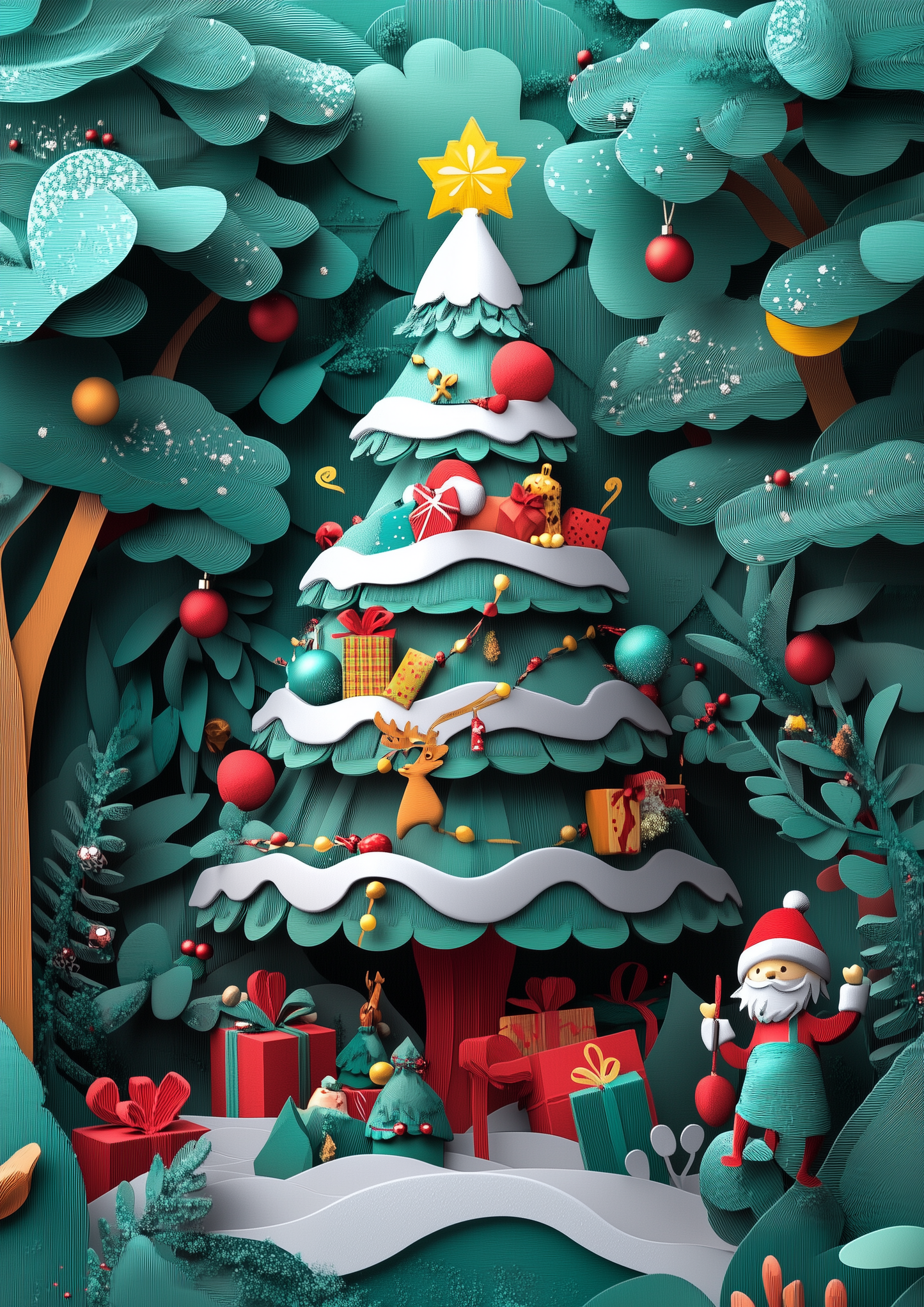 Christmas Tree in the Forest 3D - 6