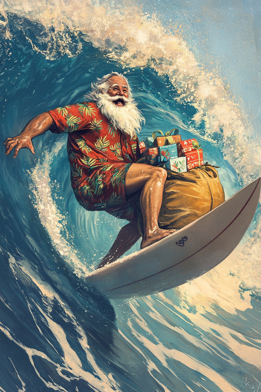 Surfing Santa