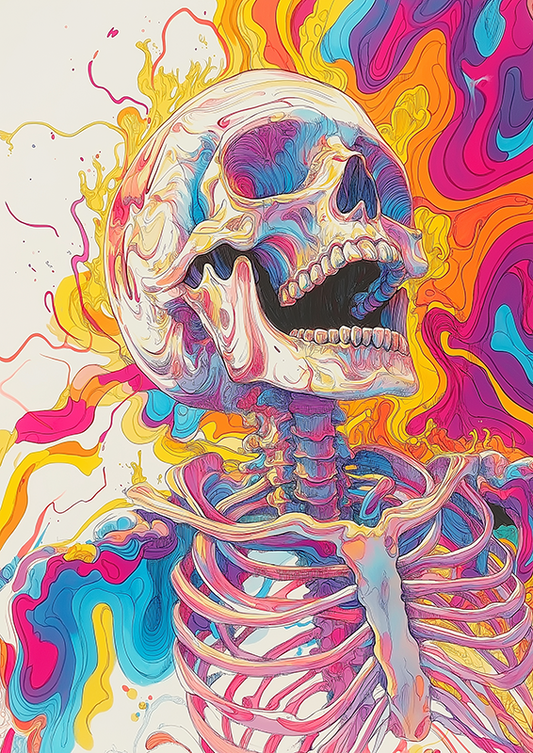 Electric Rainbow Skeleton