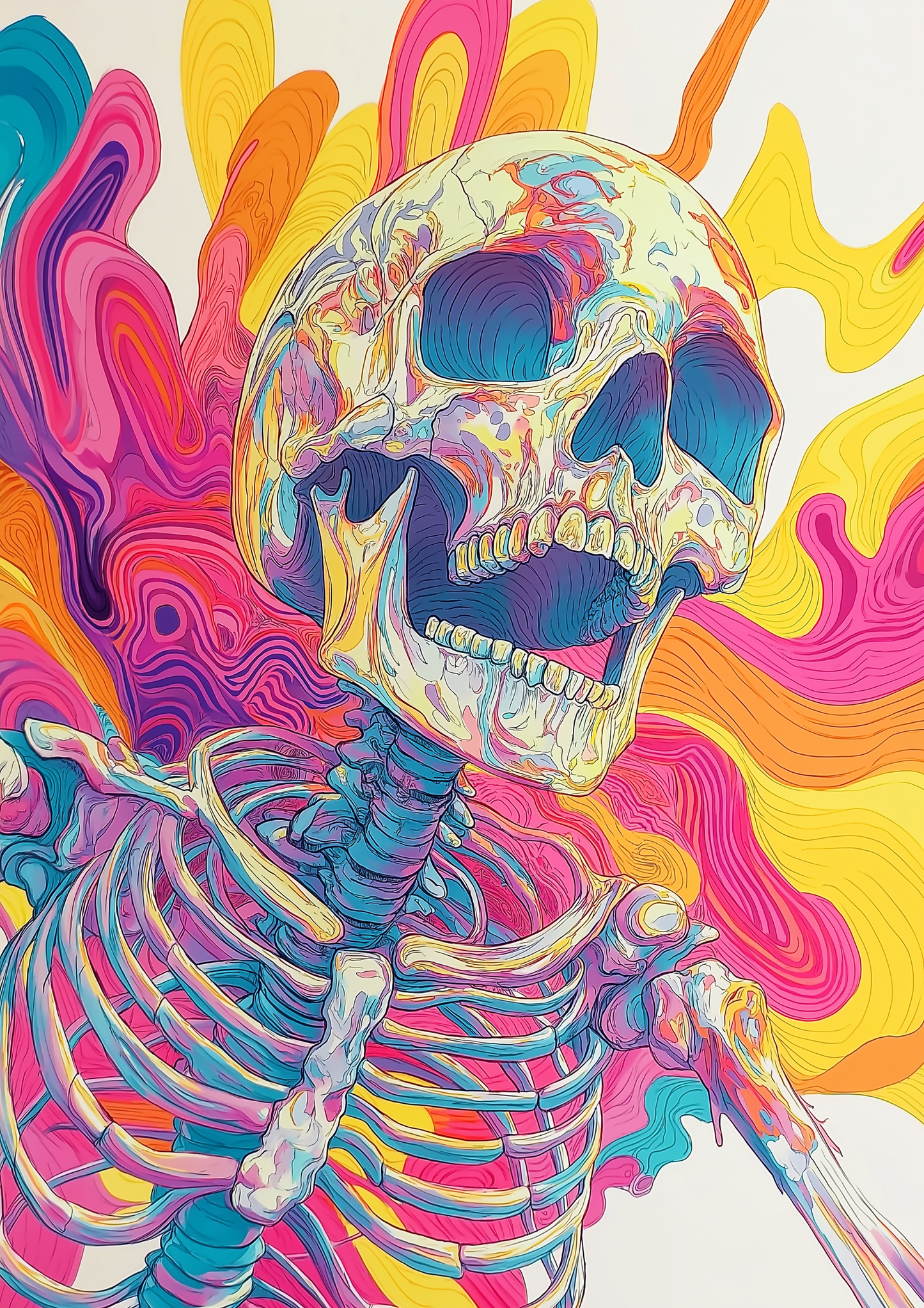 Electric Rainbow Skeleton - 2